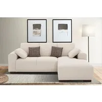 OTTO home Ecksofa BORNHOLM L-Form, B: 234 cm - OTTO. Verlässliche Qualität., Recamiere links oder rechts bestellbar, Wellenfederung, inkl. 2 Kissen