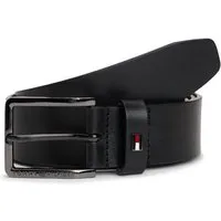 Tommy Hilfiger Ledergürtel OLIVIER 3,5 cm breit mit Flag aus Emaille, Breite: 3,5cm