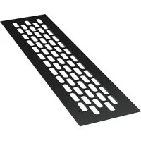 sossai® Lüftungsgitter Aluminium Belüftungsgitter Türgitter in Schwarz (1 St)