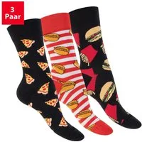Footstar Basicsocken Damen/Herren Bunte Motiv Socken Funny Baumwollsocken