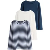 Next Langarmshirt 3er-Pack gerippte Langarmoberteile (3-tlg)