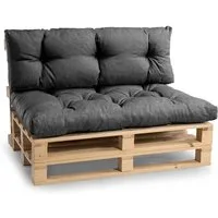 FAVRE Palettenkissen Palettenkissen PPI (Set (Sitzkissen 120x80 +Rückenlehne 120x40)