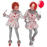 Widmann S.r.l. Clown-Kostüm Kostüm 'Vintage Horror Clown' für Erwachsene, Gra