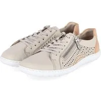 Rieker Rieker 52824-60 Damen Leder und Synthetik beige Schnürschuh
