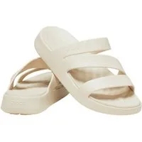 Crocs Sandale Getaway Strappy (leichtes, nahtlos, flexibel) beige Damen Badeschuh