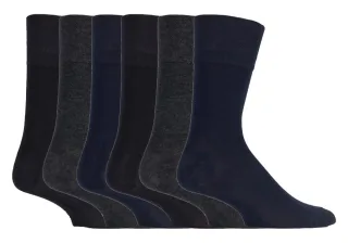 Sock Shop Gentle Grip - 6 Paar nicht elastische Bambus-Socken für Herren - SOMRM02