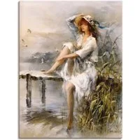 Artland Wandbild Wasserseite, Frau (1 St), als Leinwandbild, Poster in verschied. Größen