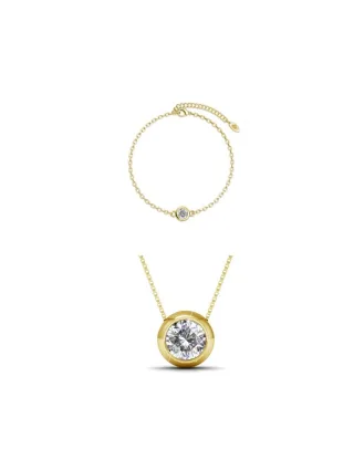 Geburt Mond Set - Gold und Kristall