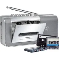 Greadio mit Kassette zu MP3, Aufnahme USB/SD, Kopfhöreranschluss, Schwarz tragbarer CD-Player (3-in-1 Player, Aufnahmefunktion)
