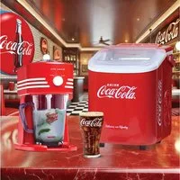 SALCO Eiswürfelmaschine EIS-2024 - Eiswürfelbereiter und Slush- and Crushed Ice Maker, COCA-COLA ® ICE CUBE MAKER