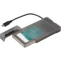 MySafe USB-C 3.1 Gen. 2 Easy 2.5, Laufwerksgehäuse grau/transparent