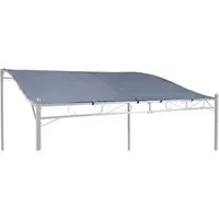 Linder Exclusiv GmbH Pavillon-Ersatzdach Ersatzdach für 2,5x3 m Anbaupavillon in creme oder grau PU beschichtet, mit Befestigungsbändern