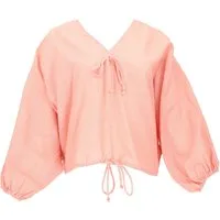 Guru-Shop Longbluse Weites Boho Blusentop mit Pluderärmeln,.. alternative Bekleidung