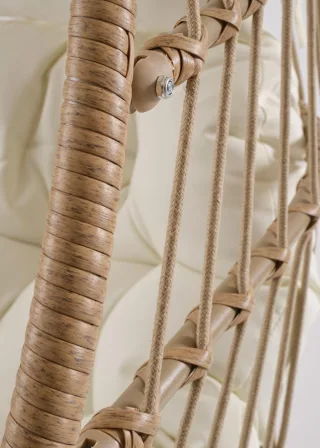 bonprix Hängesessel mit Ständer, beige, Gr.198x104 cm, Hängesessel für entspannte Momente