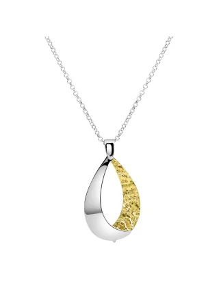 Zeeme Silber Anhänger mit Kette 925/- Sterling Silber bicolor