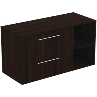 Ideal Standard Möbel-Set 120cm i.life B 2 Auszüge 2 off.Fächer Gr.Chrom Coffee Oak, T5757NW T5757NW
