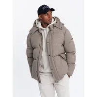 OMBRE Winterjacke Dick wattierte Herren-Peplit- Pufferjacke
