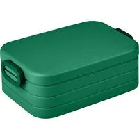Mepal Lunchbox Brotdose To Go für 2 Sandwiches oder 4 Brotscheiben, unterteilt, Kunststoff, Vivid green, ideal für Erwachsene, Meal Prep Box