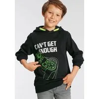 KIDSWORLD Kapuzensweatshirt CAN´T GET ENOUGH - Spruch bedrucktes Design, aus Baumwolle