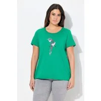 Ulla Popken T-Shirt T-Shirt Papagei Classic Rundhals Halbarm