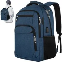 OKWISH Laptoprucksack Laptop Rucksäcke Schulrucksack Wasserbeständig Laptoptasche (Uni Tasche Businessrucksack Sportrucksack, Anti-Diebstahl, Backpack mit Laptopfach, mit USB-Anschluss), Herren Damen Jungen Teenager Arbeit Business Freizeit Reisen