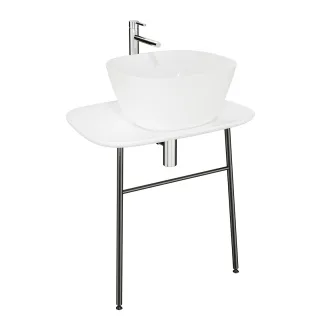 VitrA Plural Waschtischunterbau flach wandgebunden Höhe 66 cm Edelweiß,62561 62561