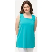 Ulla Popken Longshirt Longtop Classic Fit Carré-Ausschnitt ärmellos