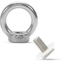 ECENCE Ringmutter 8x Ringmuttern mit Hammerkopfschraube M6 aus Edelstahl (304)