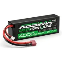 Absima 7.4 V 4000 mAh LiPo-Akku Greenhorn HardCase 4140008 Akku für ferngesteurerte Autos 4000 mAh