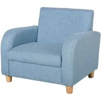 HOMCOM Kindersessel Kindersofa mit dickem Schaumstoff und dicken Sitzkissen (Liegesofa, 1-St., Kindercouch), Blau 49 x 45 x 44.5 cm