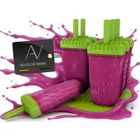 AVANA Eisform Eis am Stiel Formen 6 Stück Wassereis Eiscreme Halter Eislutscher, BPA-frei, Wiederverwendbar, Grün