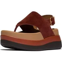 Fitflop F-Mode Stack Suede Back-Strap Toe-Post Sandals Sandale