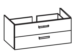 Artiqua 414 Waschtischunterschrank für Legato 4153C4, 4153C5 Graphit Struktur quer, 414-WU2L-V135-70 414-WU2L-V135-7098-401