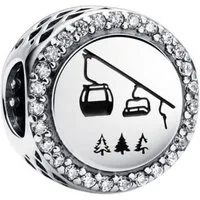 Pandora Charm-Einhänger 792016CZ_E078, Skifahren, Skilift, Urlaub, Schnee