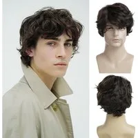 LuxusKollektion Kostüm-Perücke Perücke Männer kurz braun synthetisch gestuft wellig Cosplay