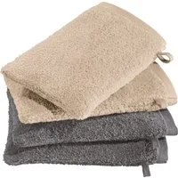 Erwin Müller Waschhandschuh Waschhandschuhe "Bühl" 4er-Pack, Frottier, Walk-Frottier Uni