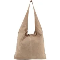 BRISE TASCHE Schultertasche Wildleder Shopper – große Damen Schultertasche, Veloursleder Tasche (Einzeln, 1x Wildleder Umhängetasche), Echtleder Wildleder Verstellbarer Schulterriemen Zeitloses Design