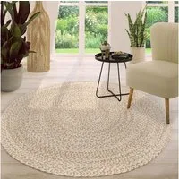 TT Home Teppich Diele, Esszimmer, Flur, Kinderzimmer, Schlafzimmer, Wohnzimmer, Rund, Höhe: 9 mm, Wohnzimmer Teppich Rund Kurzflor Hangefertigt Modern Unifarben Cutout