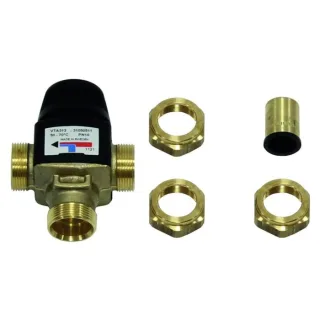 Vaillant Warmwasser-Thermostatmischer 302040 mit Klemmringverschraubung 22mm, 3/4"