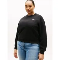 Tommy Hilfiger Curve Sweatshirt CRV TH SCRIPT REG FLEECE SWTSRT in großen Größen