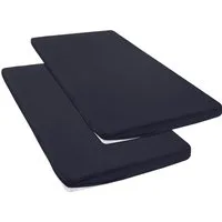 OTTO home Spannbettlaken Topper Basic, in Gr. 90x200, 140x200 oder 180x200 cm, Microfaser-Jersey, Gummizug: rundum, (2 Stück), Baumwolle, Matratzen bis 8 cm Höhe, Bettlaken, Spannbetttuch, Laken