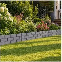 HTI-Living Beetumrandung Beeteinfassung Steinmauer 4-teilig Nessa, LxH: 45x29 cm, Set, 4 Module, Beetbegrenzung Beetumrandung