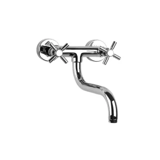 Herzbach Stilo Spül-/Waschtisch-Wandarmatur 14.954000.1.01 schwenkbarer Auslauf, chrom