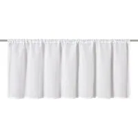ELBERSDRUCKE Scheibengardine Bistrogardine mit Tunnel Spume weiß 45 x 140 cm (1 St), Stangendurchzug, halbtransparent, Polyester, einfarbig, Sichtschutz