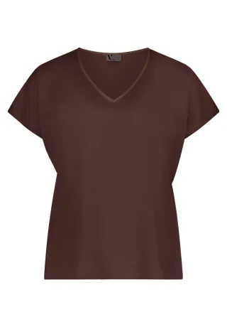 V by Vera Mont - Satin-Bluse rostbraun - Gr. - 44