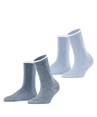ESPRIT socks & tights - Esprit Allover Stripe 2-Pack Damen sortiment - Gr. - 40.5