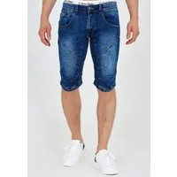 Indicode Jeansshorts Herren Leon Jeans Shorts Herrenshorts Denimshorts mit 5 Taschen