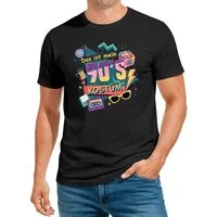 MoonWorks Print-Shirt Herren T-Shirt Fasching Karneval 90er Kostüm-Ersatz Verkleidung Last mit Print