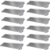 varivendo Marder-Schutzgitter 6 x Tier Abwehrmatte (12 Stück), 50x13x3 cm, Set, 12-St., Tier-Abwehrmatten, Tierabwehr Katzenabwehr Dornengitter Marderabwehr Tierschreck