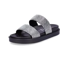 Buffalo Buffalo Damen Pantolette Sol TSS Glam schwarz-silber Pantolette
